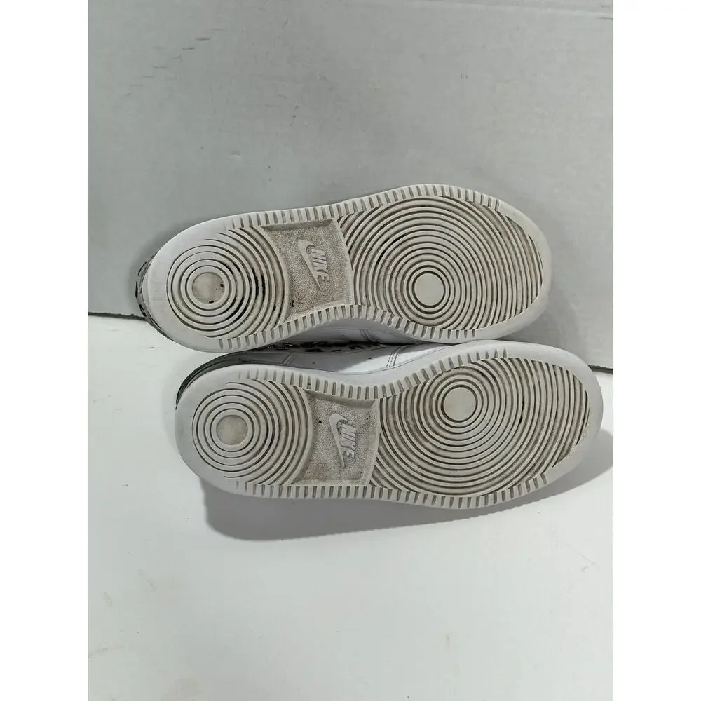 Nike Court Vision Womens Sz 6 Shoes White Brown Classic Low Top Trainer Sneakers